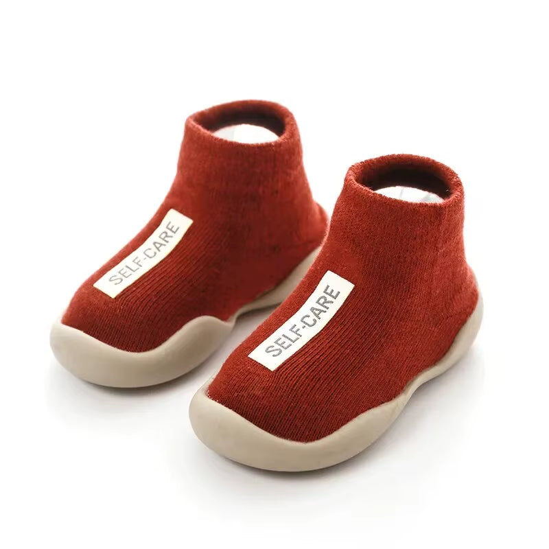 Baby First Socks Shoes Toddler Walker Infant Boys Girls Rubber Soft Sole Floor Barefoot Baby Casual Shoes Knit Booties